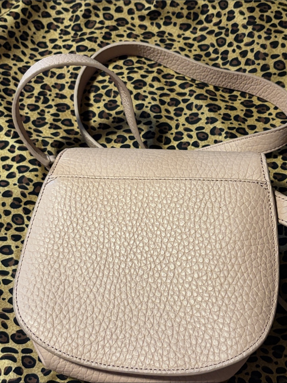 Furla Blush Pink Pebbled Leather Crossbody with Gold Buckle-COA - Picture 11 of 14